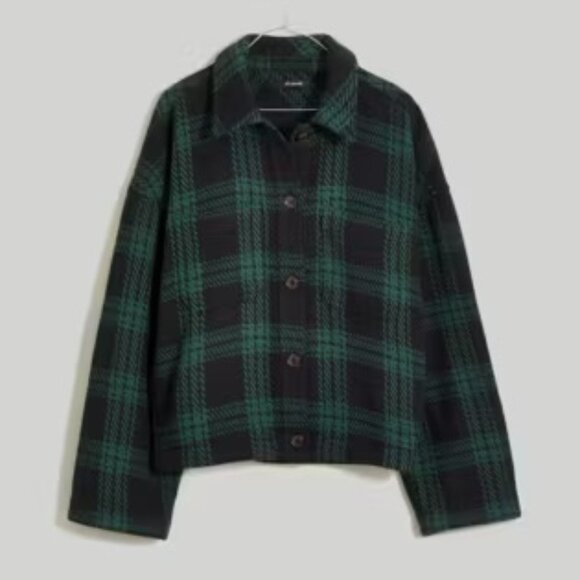 Madewell Flannel Boxy Shirt Jacket in Plaid - S - Picture 5 of 5